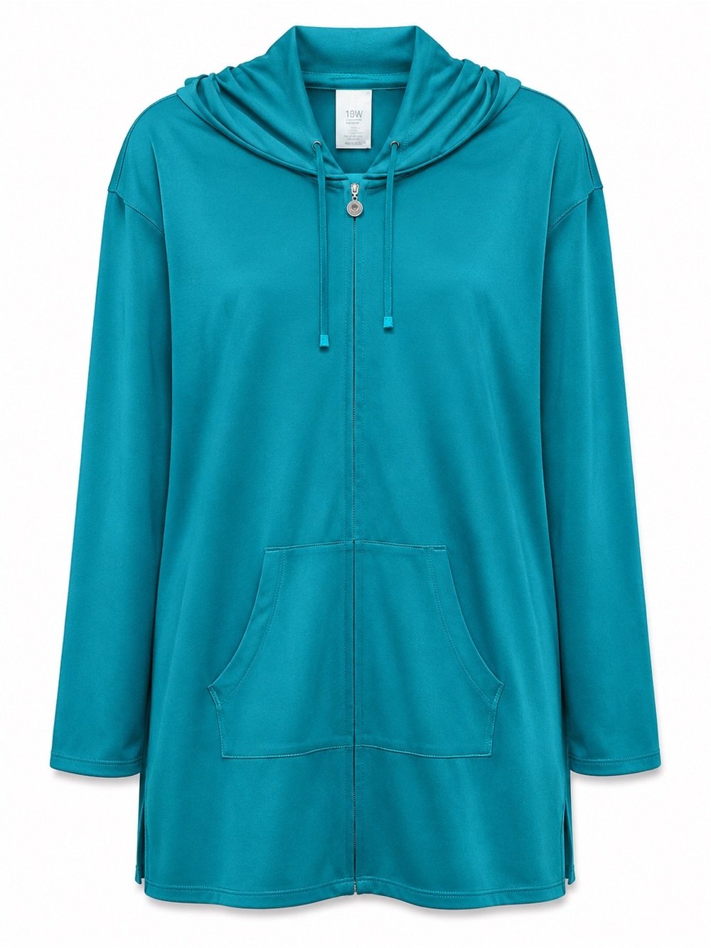 Everyday Hooded Zip Utility Jacket in Teal